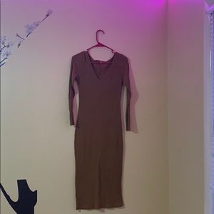 Slim Light Brown Dress
